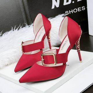 Pointy Buckled Stiletto-heel Pumps