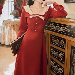 Sailor Collared A-line Dress