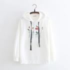 Printed Hoodie White - One Size