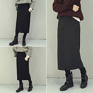Elastic Slit Skirt