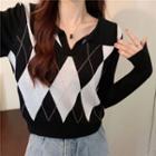 Argyle Slim-fit Sweater