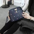 Deer Embroidered Bowler Bag