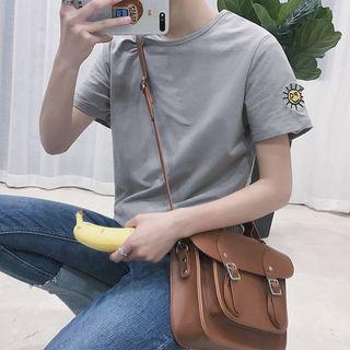 Sun Embroidered Short Sleeve T-shirt