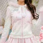 Fluffy Trim Jacket
