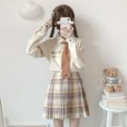 Neck Tie Shirt / Pleated Skirt (various Designs)