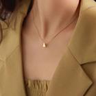 Triangle Pendant Sterling Silver Necklace Gold - One Size