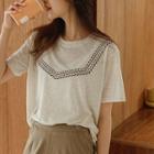 Embroidered Round-neck T-shirt