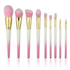 Set Of 9: Gradient Handle Makeup Brush As Shown In Figure - One Size