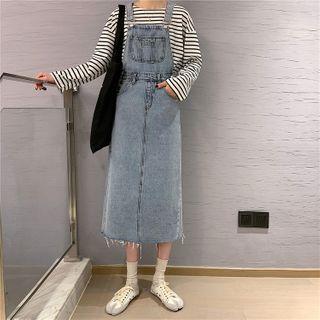 Sleeveless Frayed Denim Dress