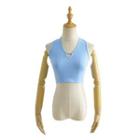 Heart Detail Cropped Halter Top