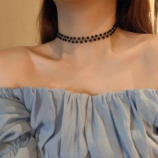 Acrylic Bead Choker 1 Pc - Black - One Size