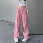 Mid Rise Paneled Wide Leg Jeans