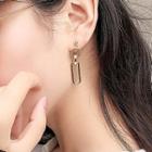 Metal Chain Dangle Earring Silver Needle - Chain - Gold - One Size