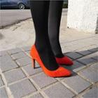 Faux-suede Heels