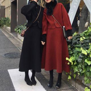 Set: Coat + A-line Skirt