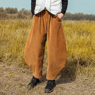 Corduroy Harem Pants Khaki - One Size