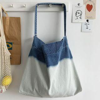 Ombre Denim Tote Bag