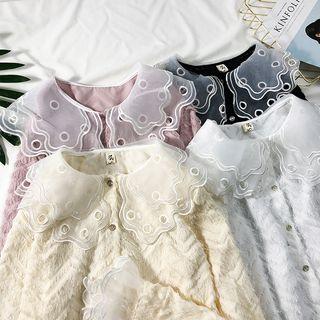 Peter Pan-collar Furry Shirt