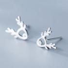 925 Sterling Silver Deer Stud Earring As Shown In Figure - One Size
