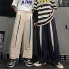 High-waist Panel Straight-cut Pants