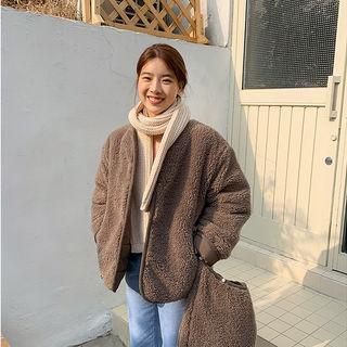 Reversible Snap-button Over-fit Fleece Jacket