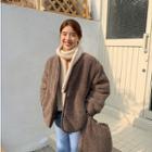 Reversible Snap-button Over-fit Fleece Jacket