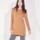 Wool Blend Mini T-shirt Dress