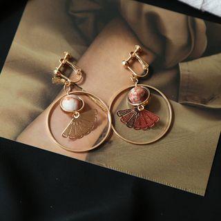 Fan Shape Earring / Clip-on Earring