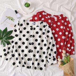 Square-neck Dotted Shirt