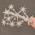 Star Rhinestone Alloy Hair Clip Ly829 - Gold - One Size