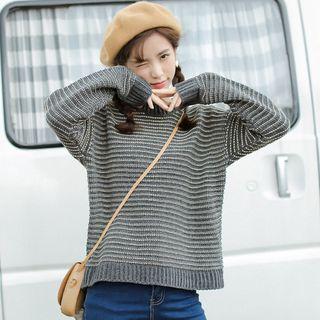 Striped Drop-shoulder Sweater