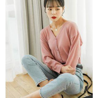 Lightweight V-neck Dip-back Cardigan