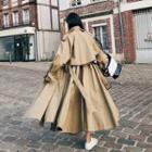 Buckled-cuff Trench Coat