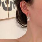 Rhinestone Alloy Dangle Earring 1 Pair - S925 Silver - Gold - One Size