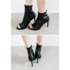 Open-toe High-heel Ankle Boots