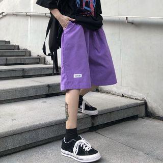 Applique Wide-leg Sweatshorts