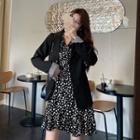 Dotted Dress + Plain Blazer