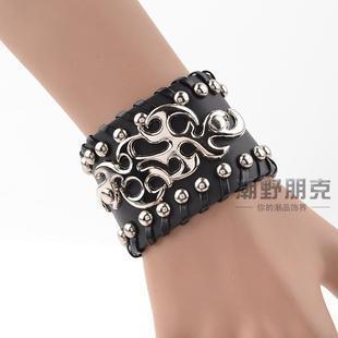 Studded Faux Leather Bracelet