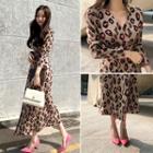 Leopard Midi Knit Dress