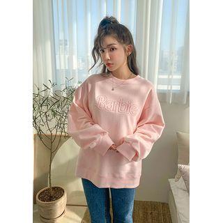 Barbie Diary Letter Embroidery Sweatshirt