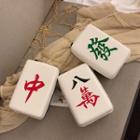 Faux Leather Mahjong Crossbody Bag