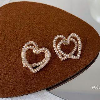 Heart Stud Earring 1 Pr - Gold - One Size