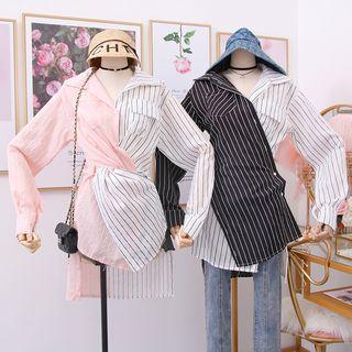 Patchwork Long-sleeved Shirt