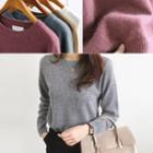 Wool Blend Furry-knit Sweater