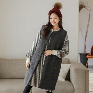 Sherpa-fleece Long Vest