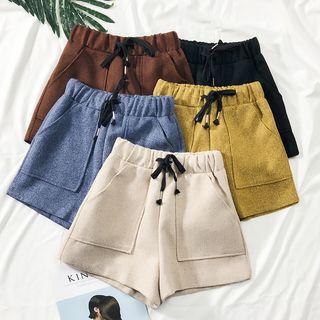 Drawcord Wool Shorts