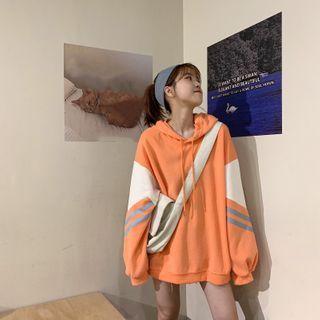 Striped Hoodie Tangerine - One Size