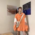 Striped Hoodie Tangerine - One Size