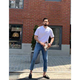 Crew-neck M Lange Henley