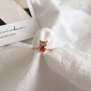 Pig Open Ring 1 Pc - As Shown In Figure - One Size